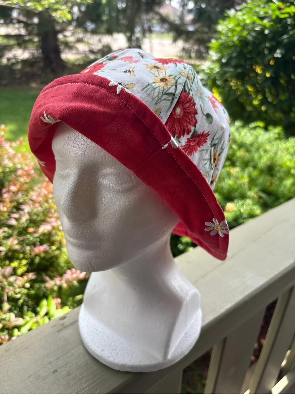 New Tulip Bucket Hat, Handmade, Reversible